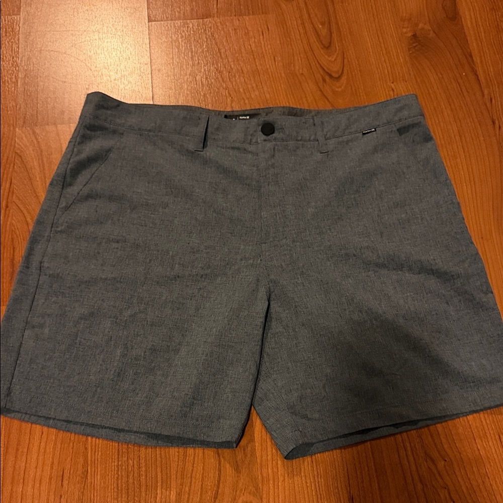 Hurley Men's Charcoal Flat Front Shorts